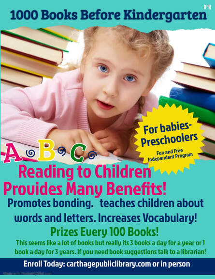 1000 Books Before Kindergarten Promo flyer