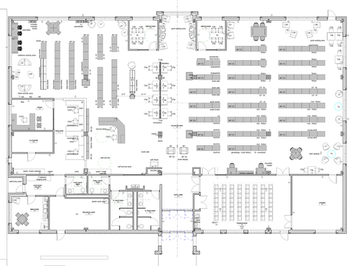 Floor plan of the new library building