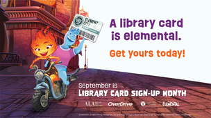Library Card sign up month graphic